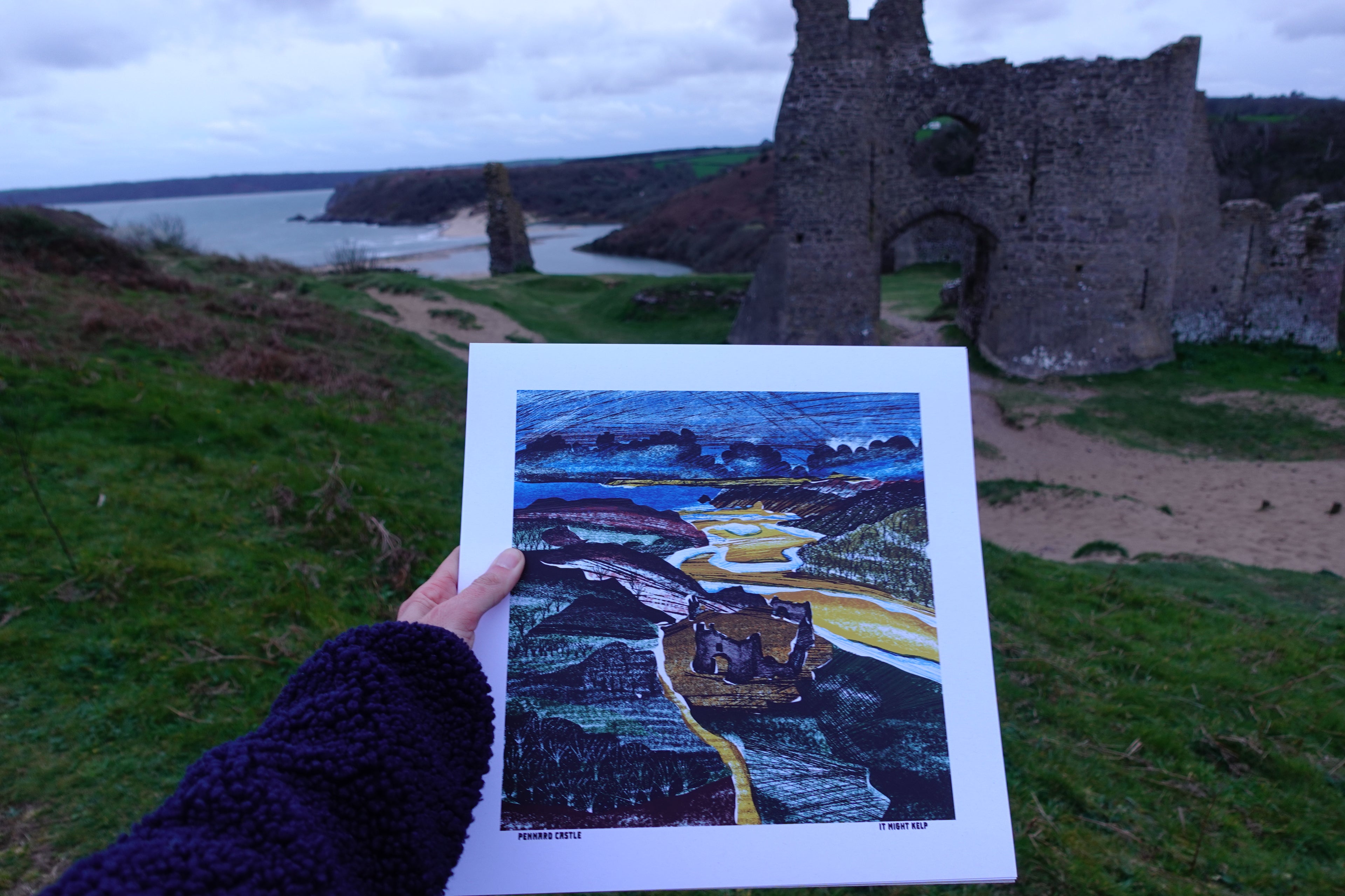 Pennard Castle print