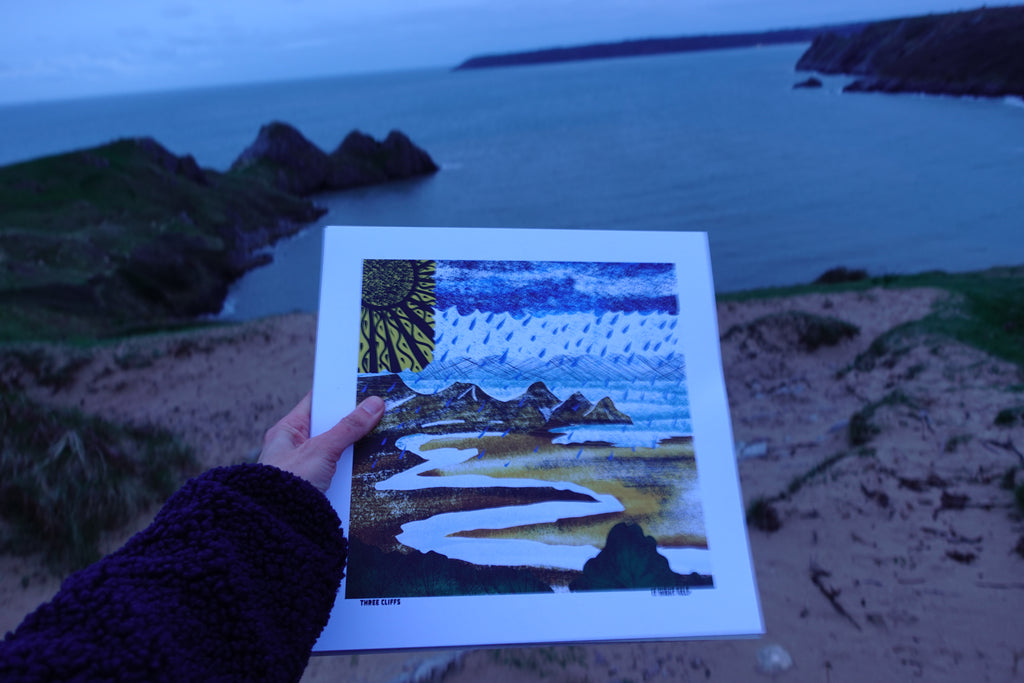 Three Cliffs Bay print