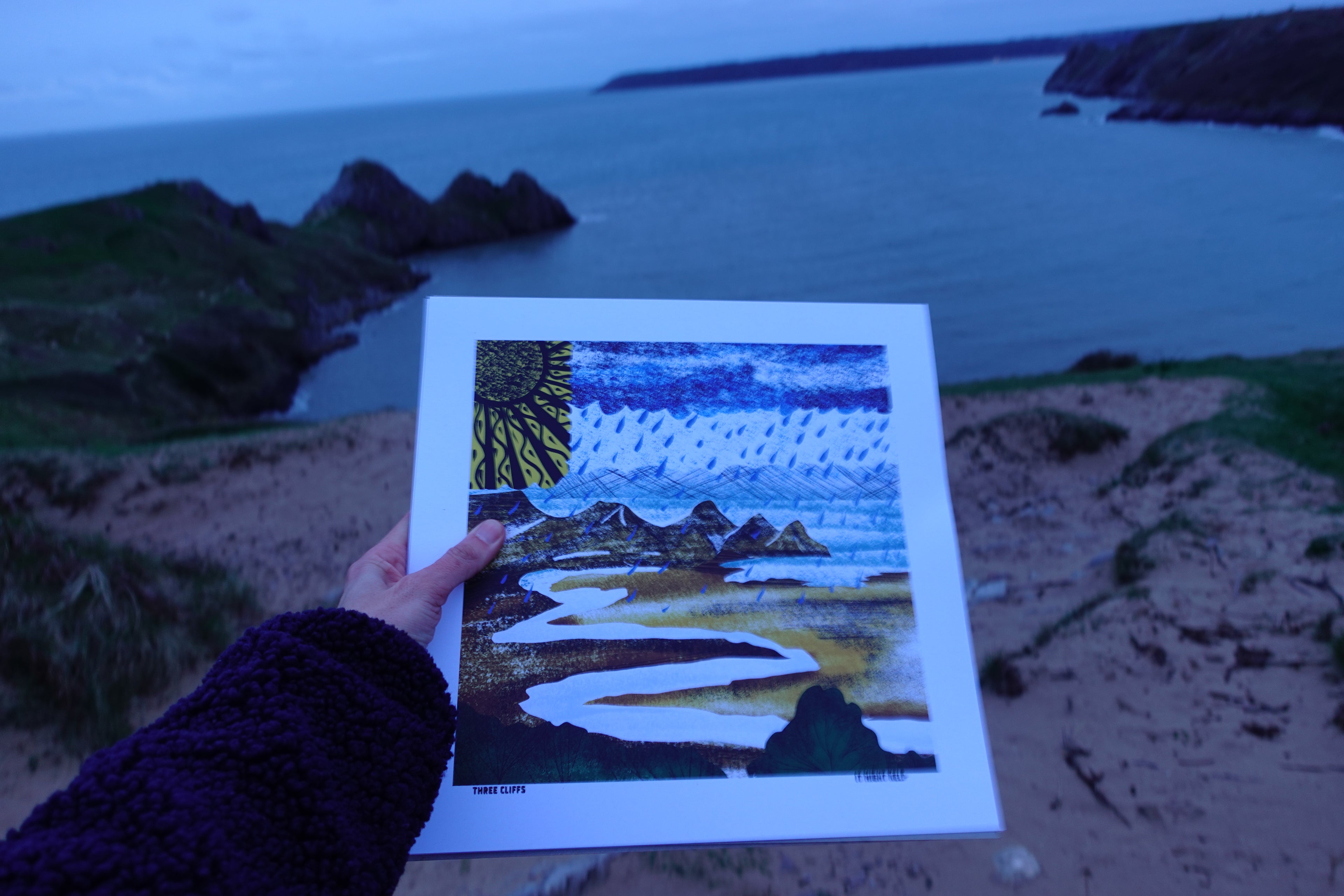 Three Cliffs Bay print