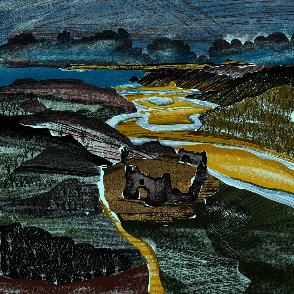 Pennard Castle print